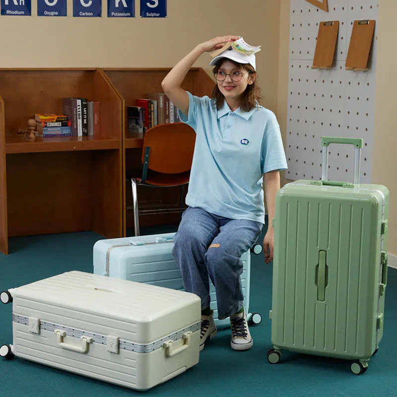 2024 Popular Aluminium Travel Luggage ABS Travelling Hand Password Bags Customized Business Multifunctional Luggage