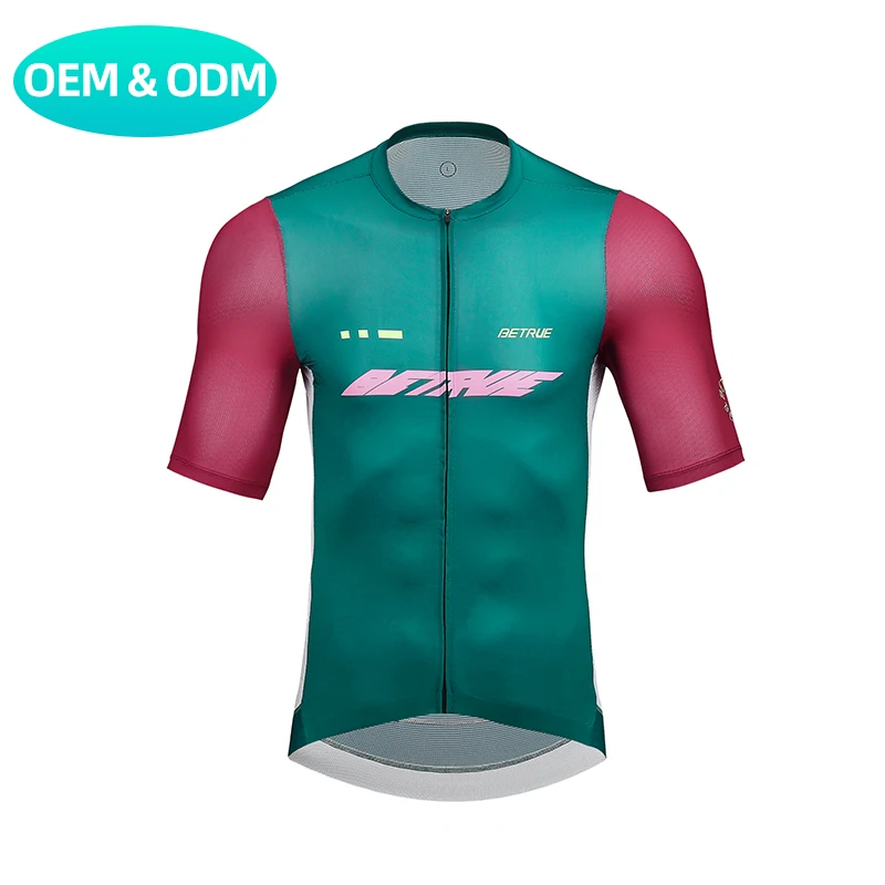 Spandex Polyester Biking Shirt Manufacturer Direct Sales Sweat Wicking Full Sublimated Printing Bicycle Cycling Jersey