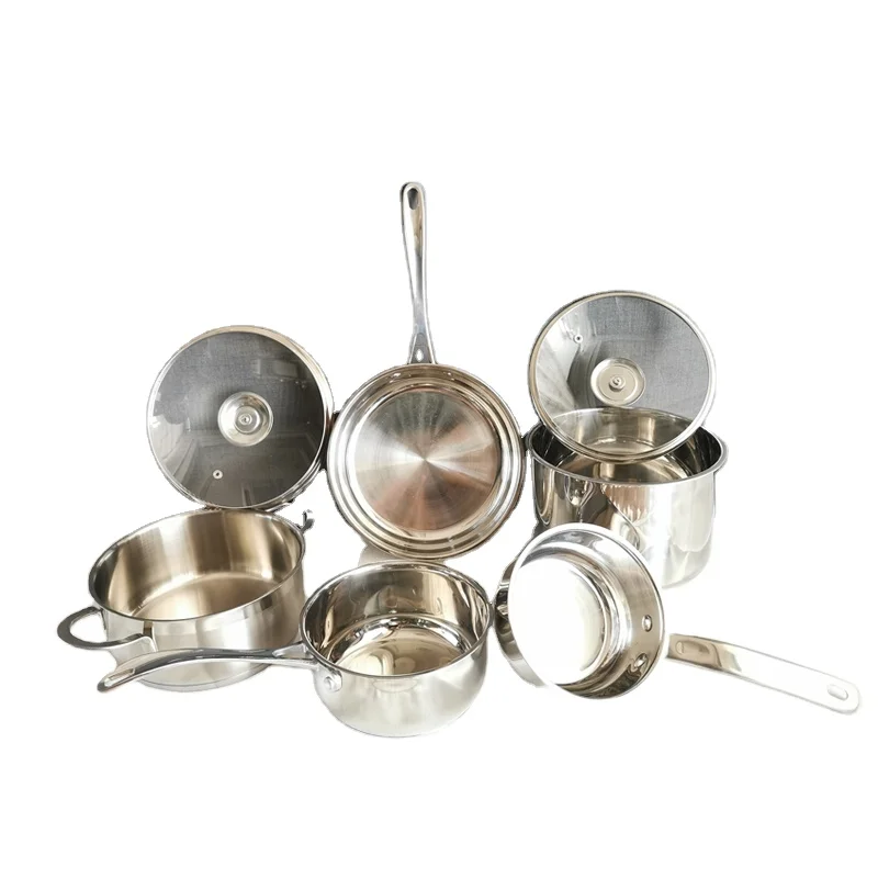 Wholesale Cheap Cast Iron Cookware Set Portable Camping Stainless Steel Cookware Set