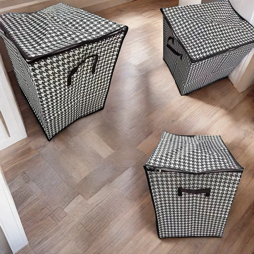 Thousand Bird Grid Non-Woven Quilted Bag Large 110L/140L/180L Home Textile Storage Bag for Dust Storage