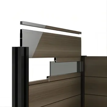 GUOYAO custom design garden fence  horizontal aluminum balcony metal slat fence