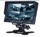 4 Split Color Display 7 Inch Quad Screen Car Monitor for caravan rv camping