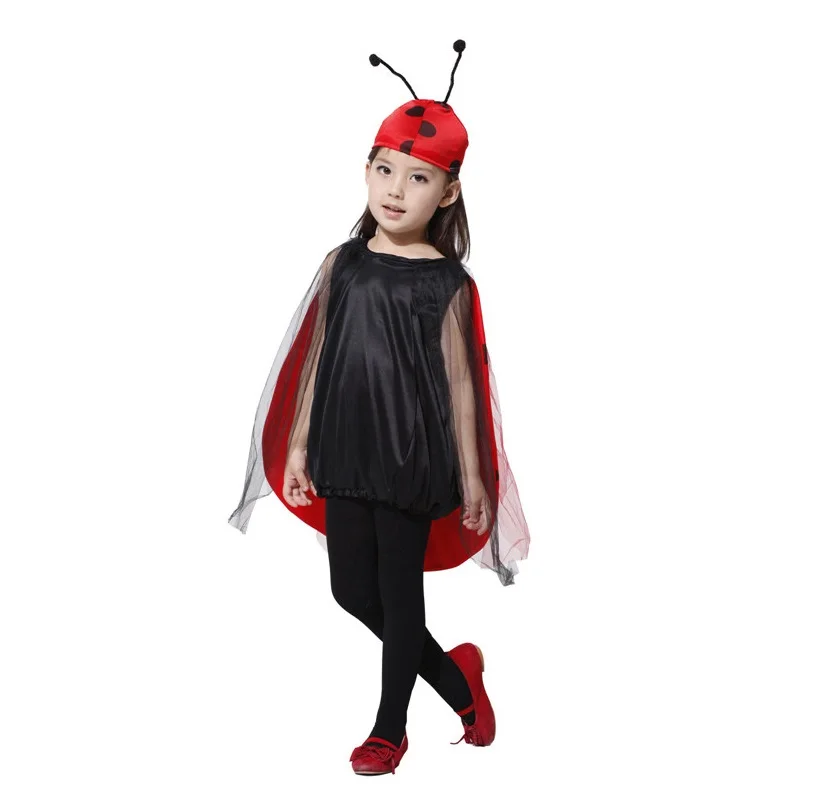 Fashion New Style Halloween Costumes Cute Ladybug Outfit For Girls With Jumpsuit/Hat