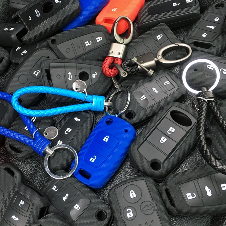 Silicone car key Holder Jacket Remote Key Case Shell For Porsche Cayenne