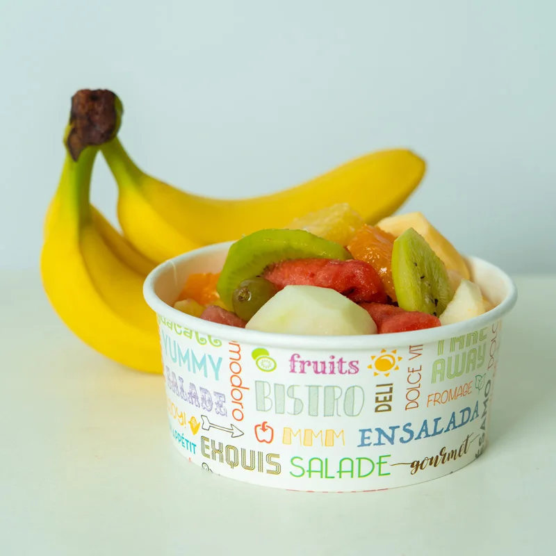 Одноразовая бумажная Салатница 25 унций с пла/ПЭ покрытием 750 мл