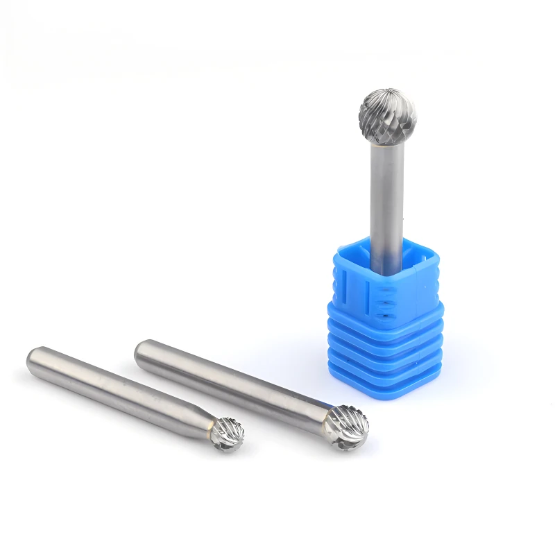 Carbide Burrs D0605 Solid Tungsten Carbide Rotary Drill Files 6.00mm  Shank Diameter Ball Shape Bit for Metal Wood