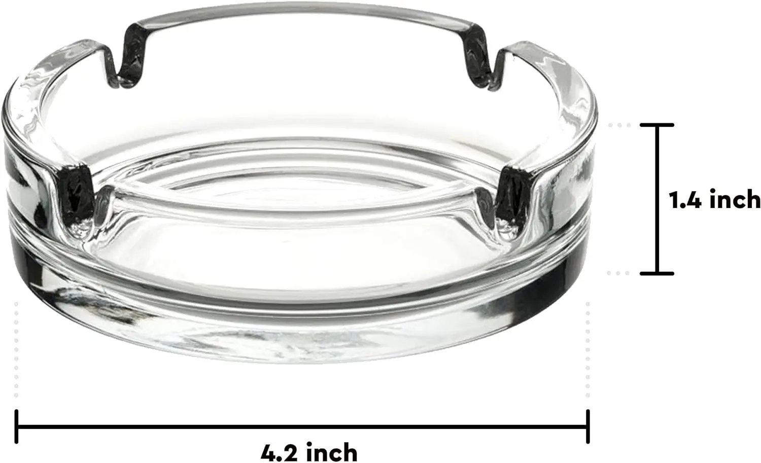 Home Office Indoor Outdoor Clear Portable Decorative Modern Fancy Cute Glass Smoke Ashtrays for Cigarettes