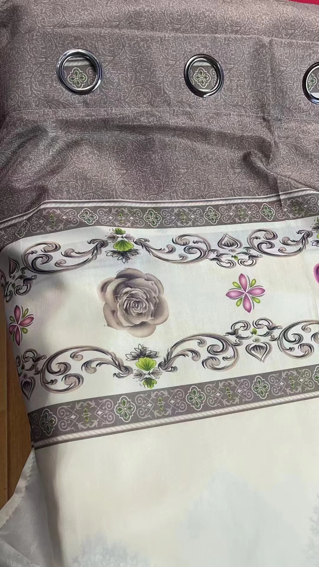 Wholesale European Style Floral Printed Curtains Blackout Fabric Ready-Made Curtain for Living Room Office