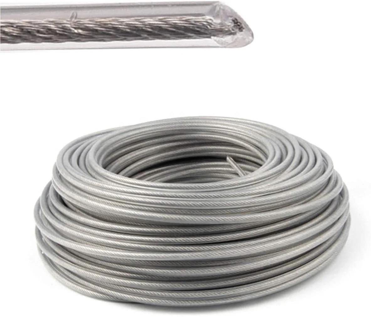 Trimmer Line Nylon Steel-Wire Core Brush Cutter Line Heavy Duty Strimmer String for Over Grown Grass and Weeds