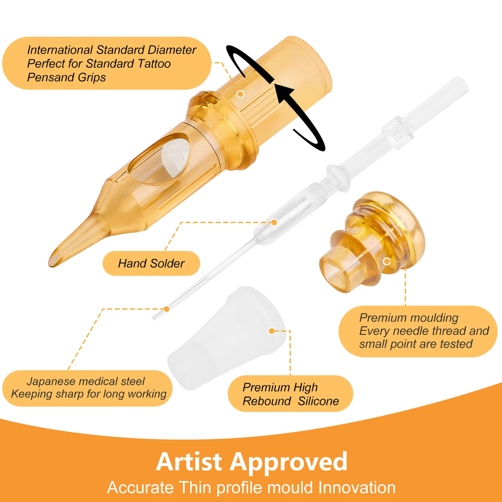 manufacturer direct sales  makeup gold disposable  Tattoo  Cartridge needle