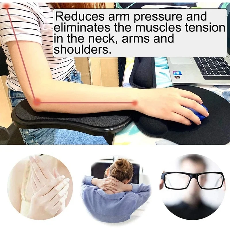 Computer Wrist Rest Armrest Extender Desktop Forearm Rest Support Adjustable Arm Rest Support for Computer Desk