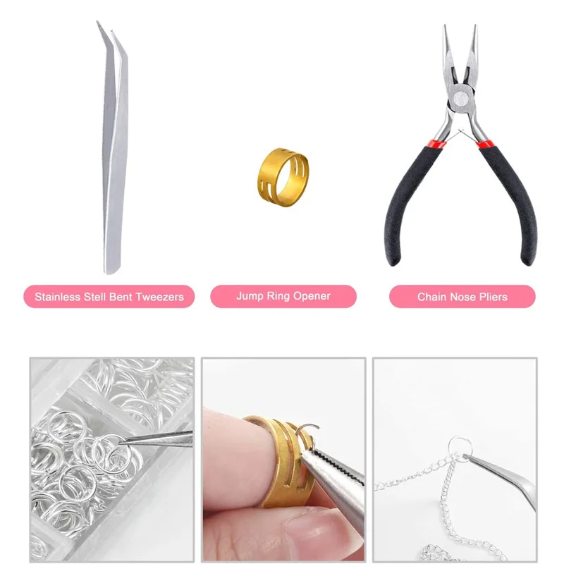 Lobster clasp pliers gold silver chain accessories jewelry DIY necklace jewelry accessory set