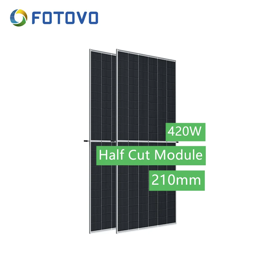 FOTOVO Splendid insulation performance 420w Half-cut Perc solar module lower cost mono-crystalline mono-facial panel