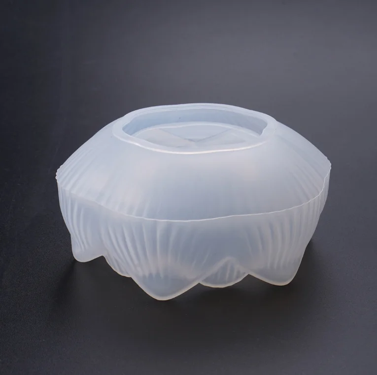 DIY Silicone Resin Casting Mold  Lotus Flower Shape Epoxy Resin  Mold For Candle Holder Jewelry Storage Box