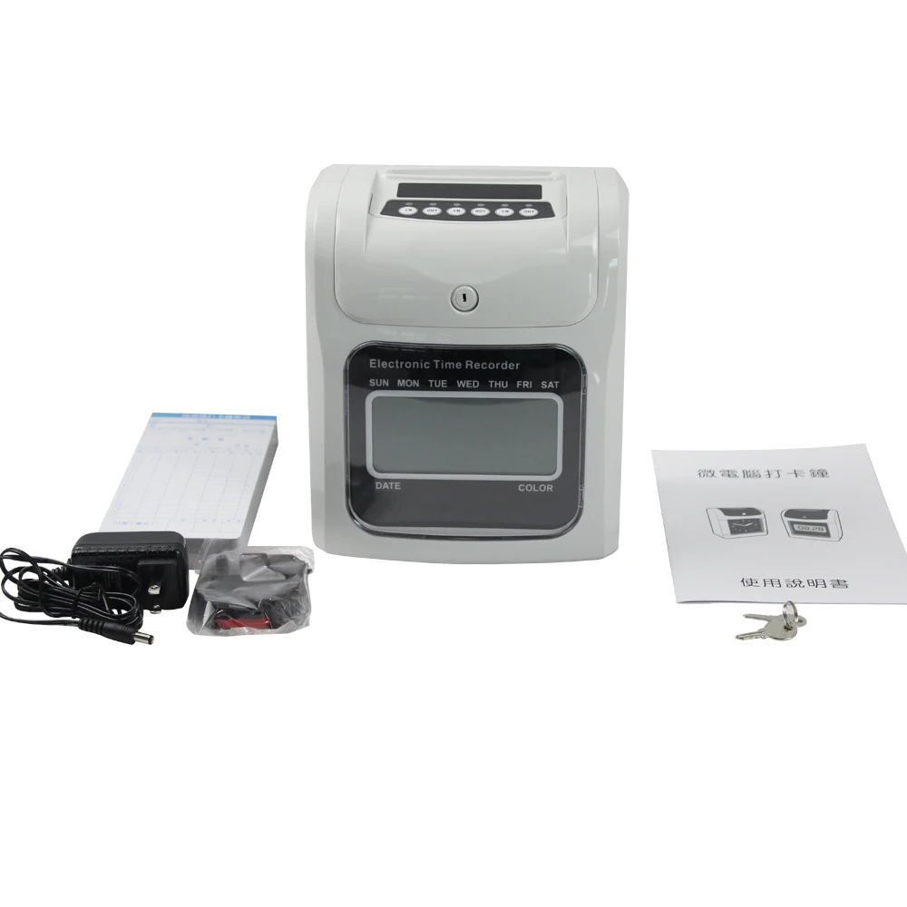 Cheap Electronic Employee Attendance Bundy Clock Time Recording Punch Card Time Recorder