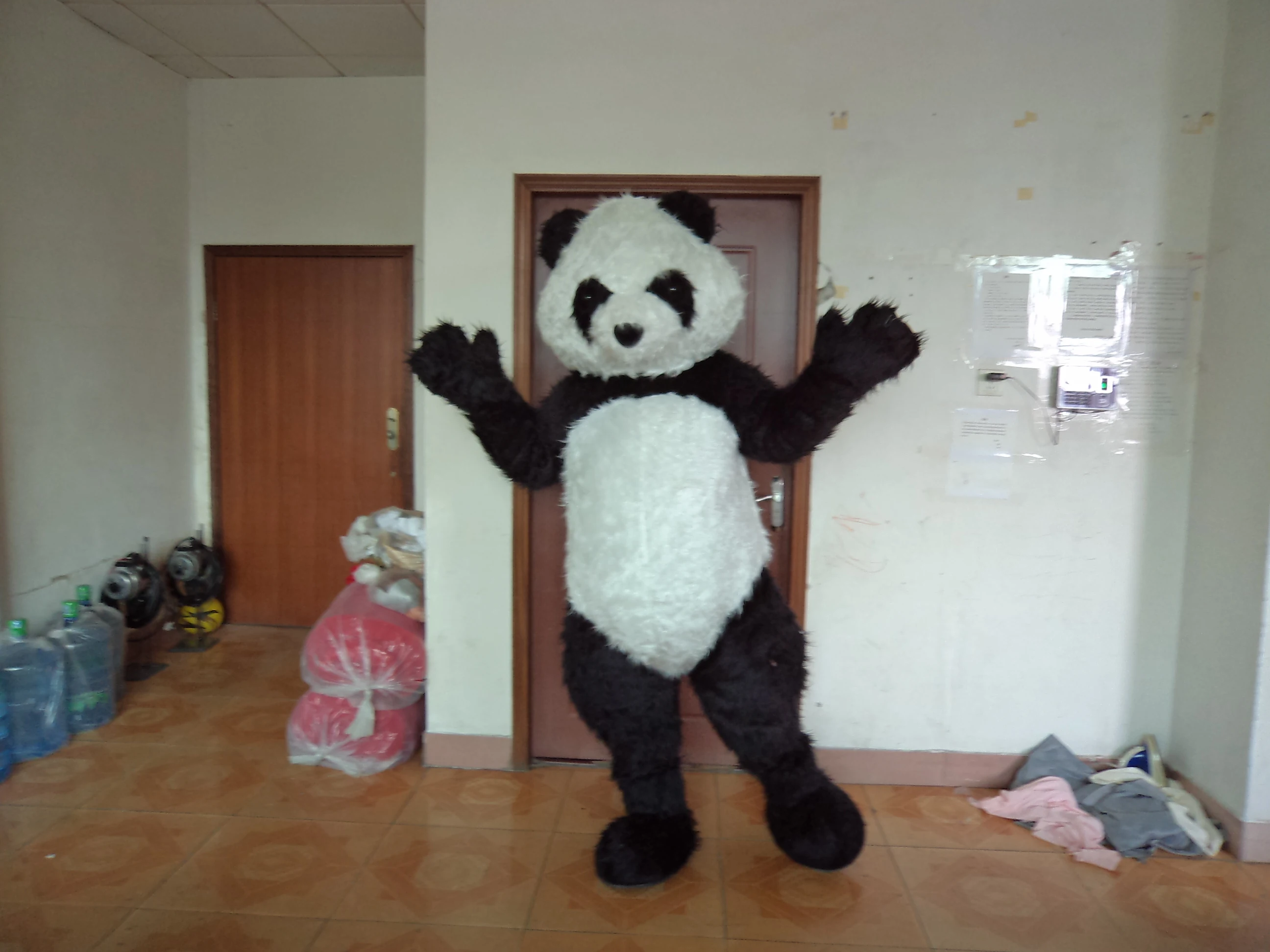 Hola fur adult panda costume/panda mascot costumes