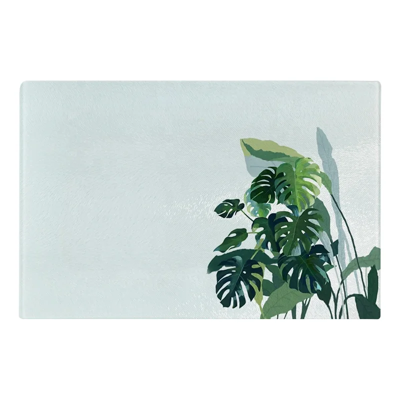 Maikesub picture of customized sublimation glass cutting board holiday kitchen art tempered glass cutting board