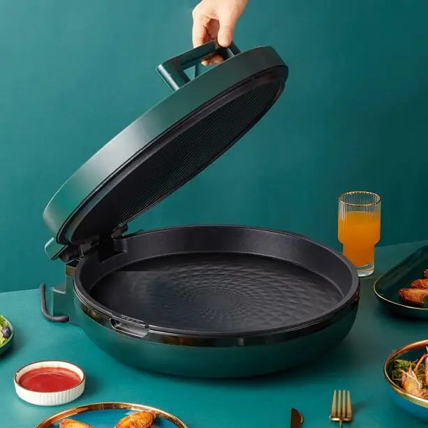Non-Stick Pizza Maker Machine temperature knob High Quality Multifunction Electric Pizza Oven/Pizza Pan/Pizza Maker 40cm large