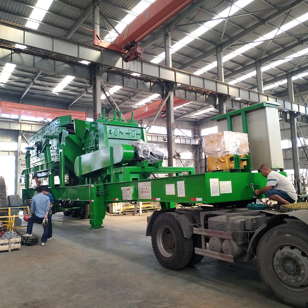 2018 China New Design Wheel Mobile Crushing Station, Mobile Impact Stone Crusher with Vibrating Screen