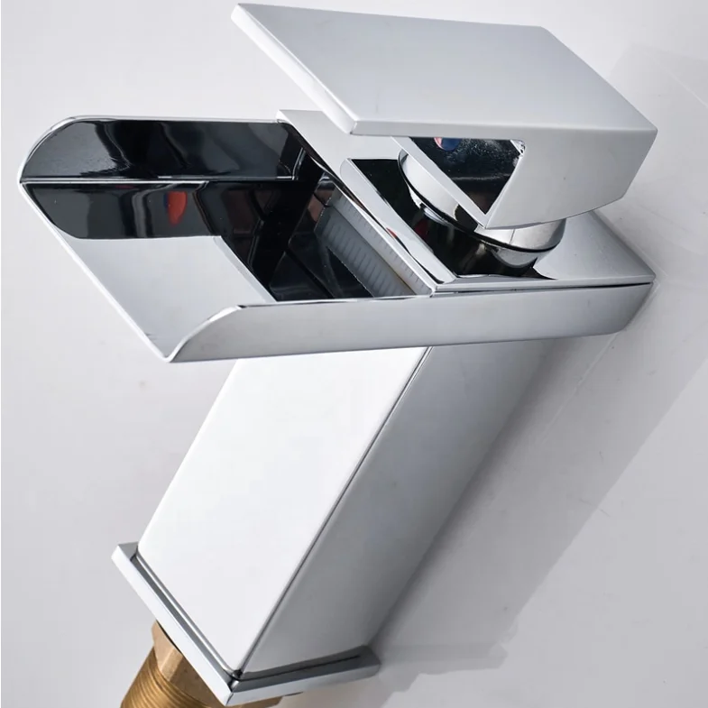 Grifo De Bano Monomandos Lavamanos Cascada Monomando Cromado Water Dispenser Washroom Faucet  Chrome Finish Washbasin Faucet