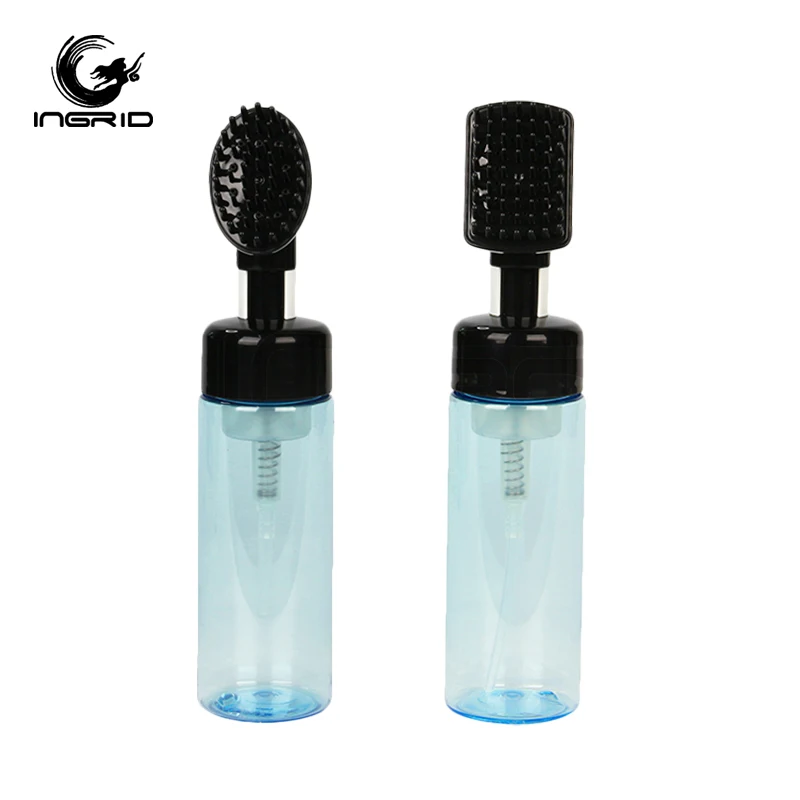 custom logo plastic empty coloring dyeing bottle with comb hair shampoo bottle applicator