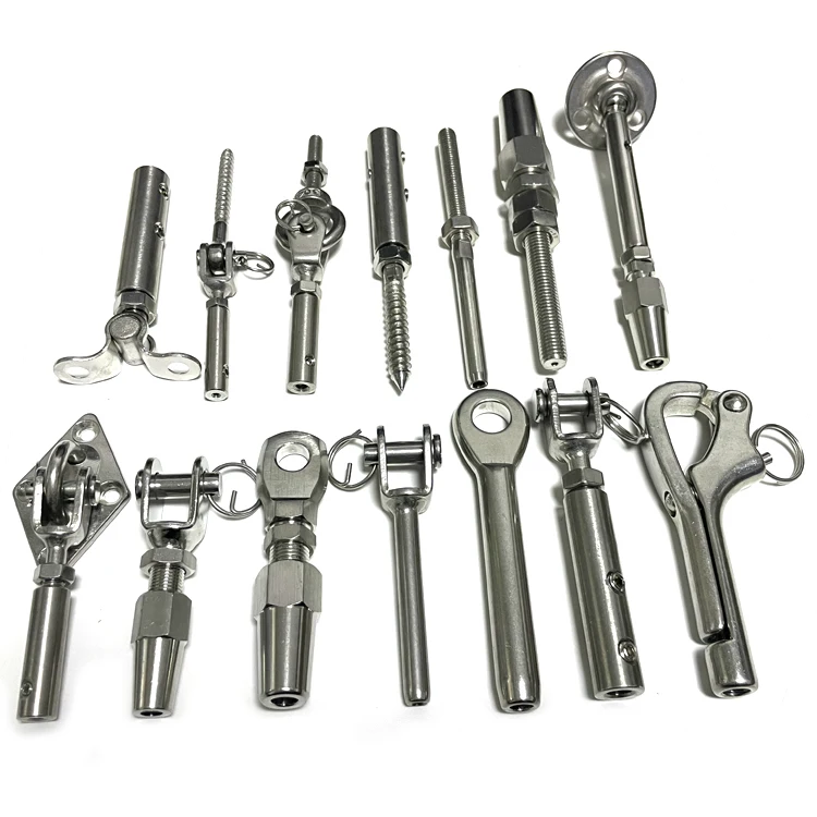 Custom stainless steel swageless terminals swage end hardware wire rope fitting