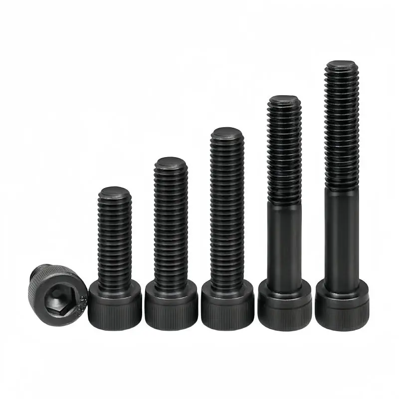 Full Thread Din931 Din933 Bolts And Nuts Machine Oxide Grade 4.8 8.8 Hexagon Bolt Din M16 E27 Plain Black Hexagon screws