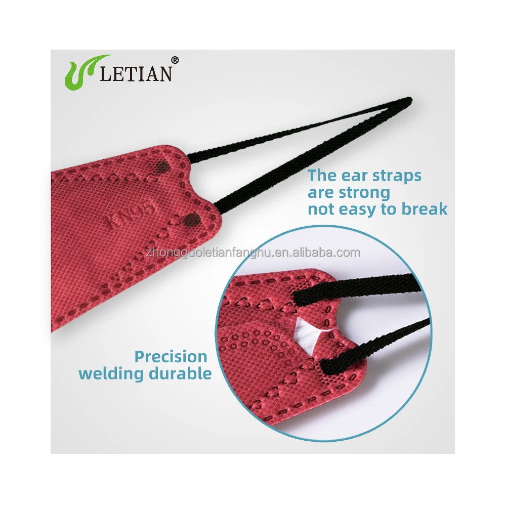 Letian high quality Custom KF94 mask Factory Breathable KF94 Face Mask Earloop KF94 melt blown protective mask face
