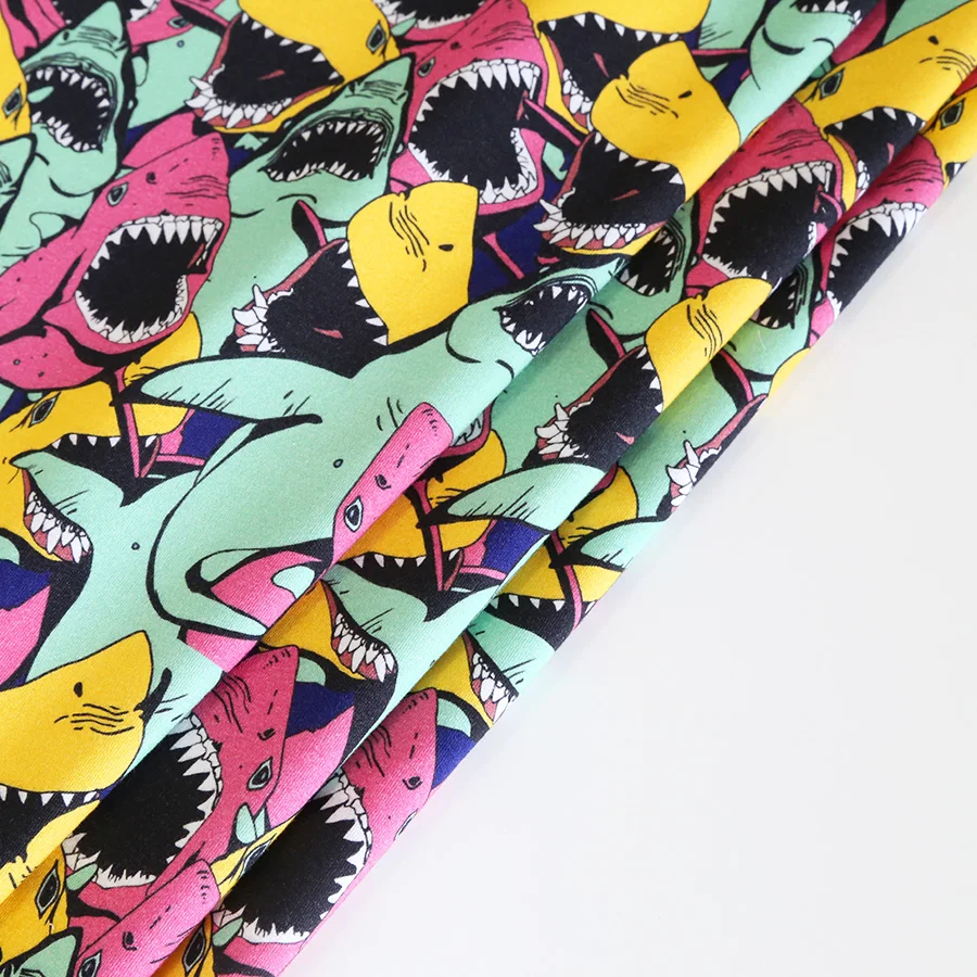 High Quality custom digital printed thick Bamboo cotton french terry fabric