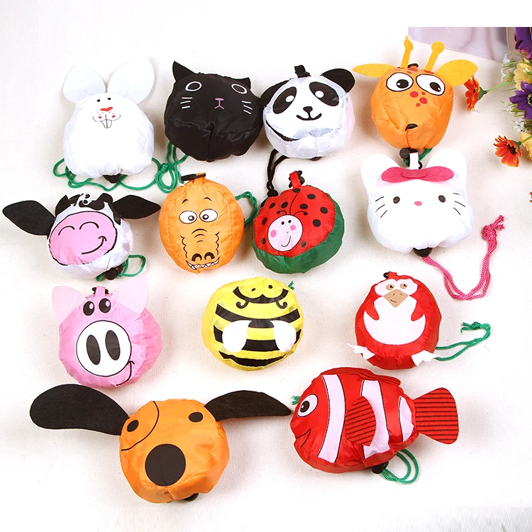 Multicolor Printing Foldable Reusable Waterproof Polyester Animal Shopping Bag