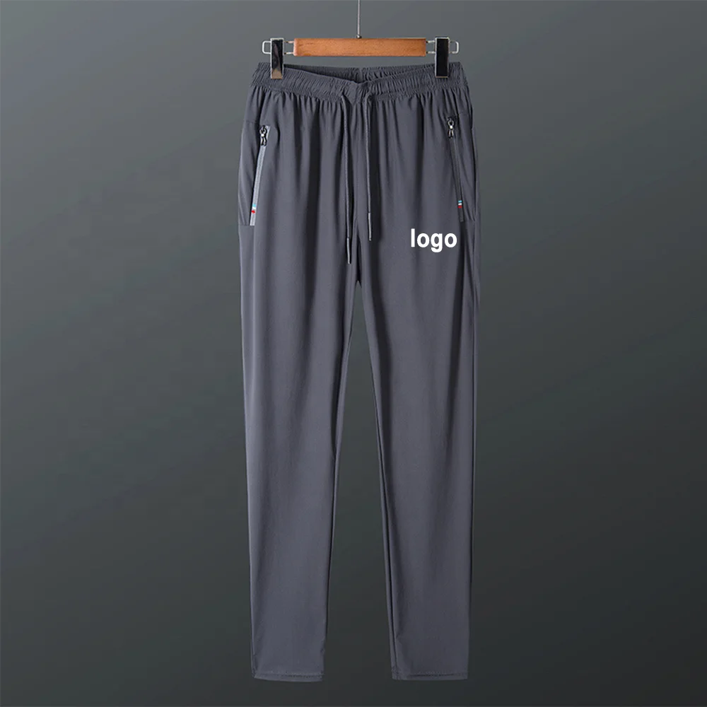 Wholesale Gym Trousers Long Sport Pants Jogger Pant for Men Training Nylon Stacked Pants Sportswear
