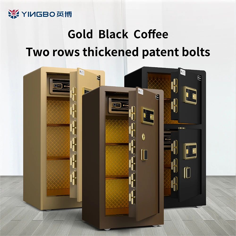 gold color household safes double bolts safe key box for sale