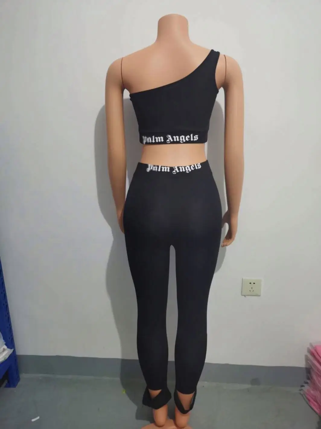 Ladies Street Club Wear Sexy Crop Legging Set Slim Fit wholesale Women Two Piece pants set Outfits palm-angel tracksuit clothing