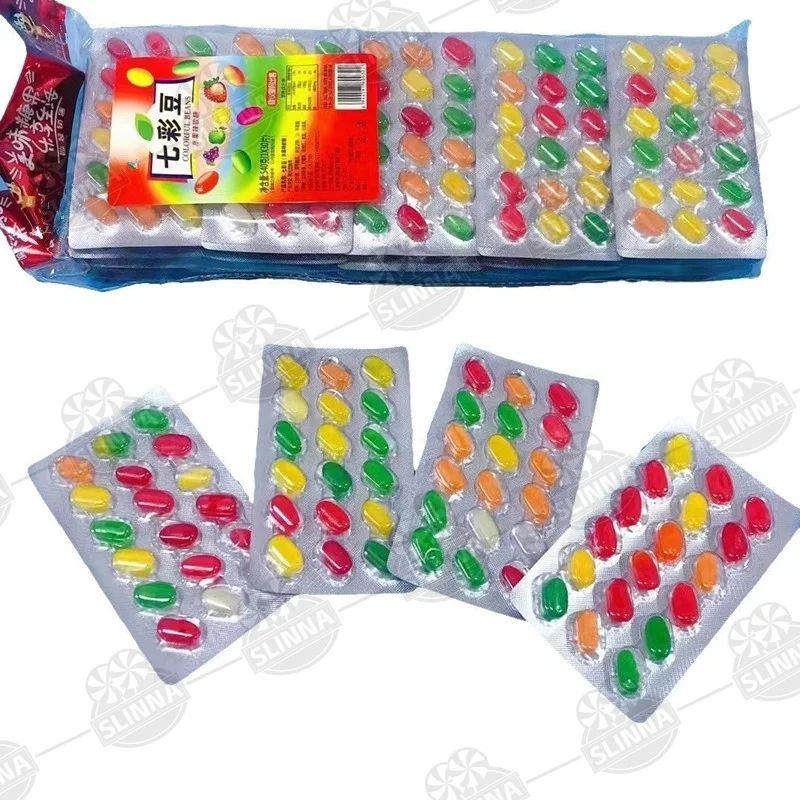 Wholesale Multi-Fruit Flavored Soft Candy Gummies Delicious Colored Beans in Bulk Bags Sweet Flavored Sugar Snacks