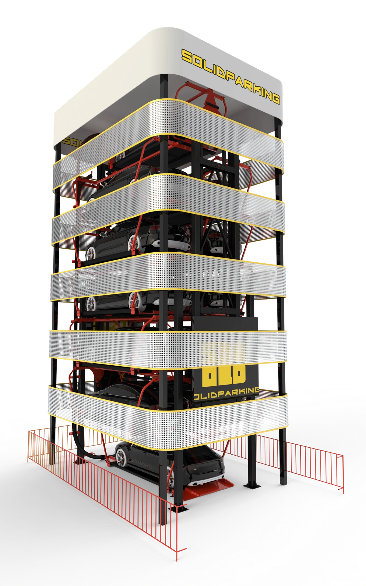Car Maintenance Load Bearing Repair Shop Using Automatic Rotary Hoist Stacker Parking Lifting