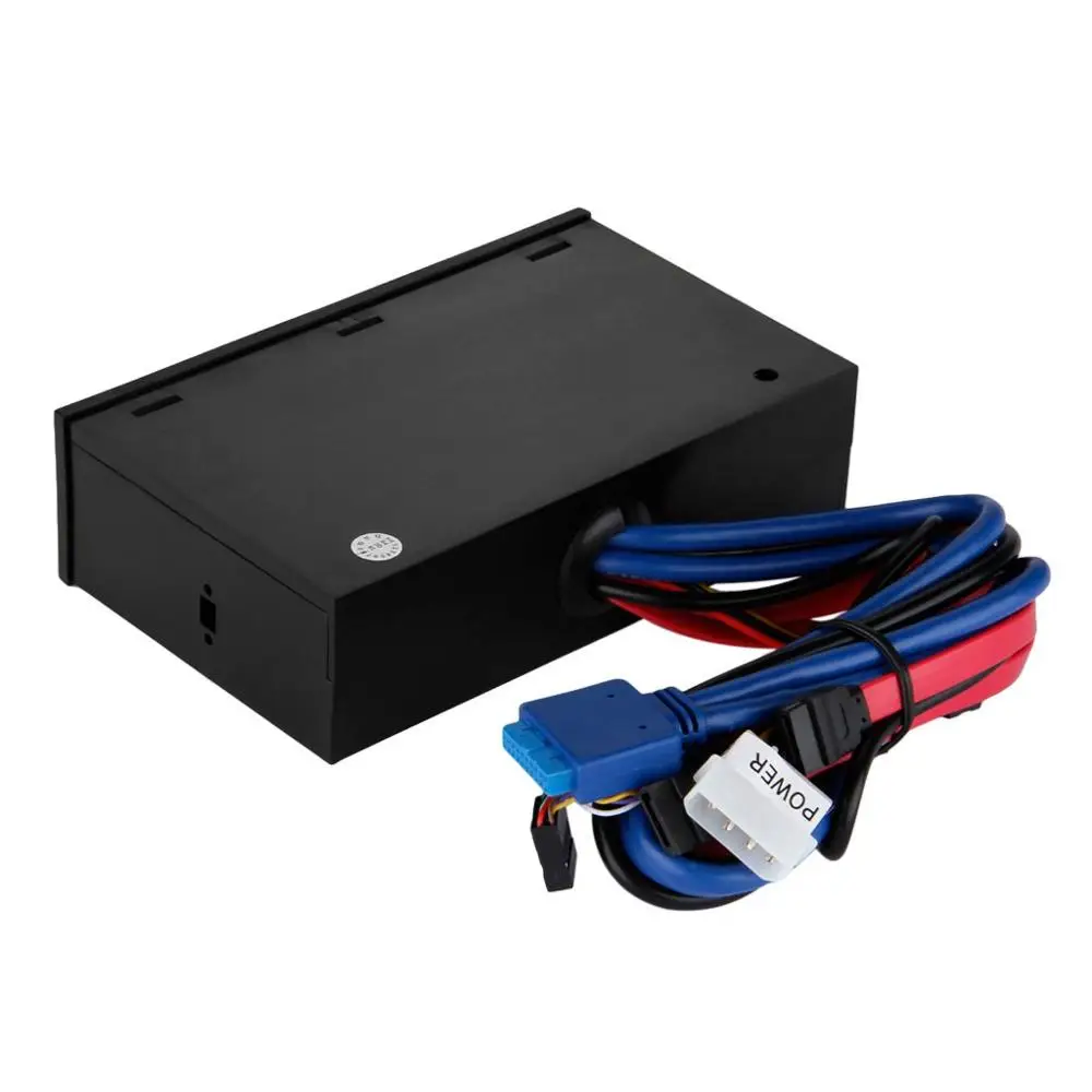 Hot Multifunction 5.25 inch Media Dashboard Card Reader USB 2.0 USB 3.0 20 pin e-SATA SATA Front Panel