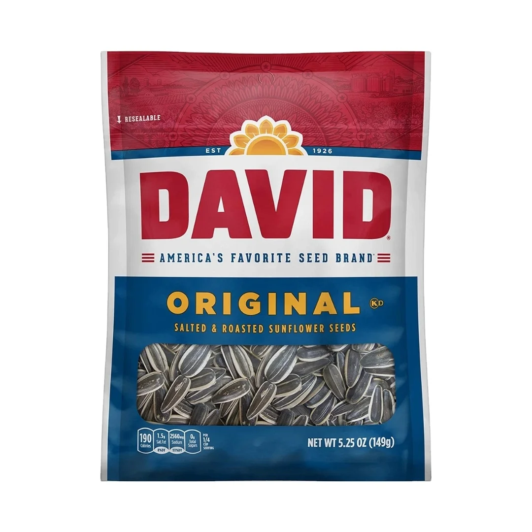 Натуральные жареные и соленые семена подсолнуха David Keto Friendly (12 шт. в