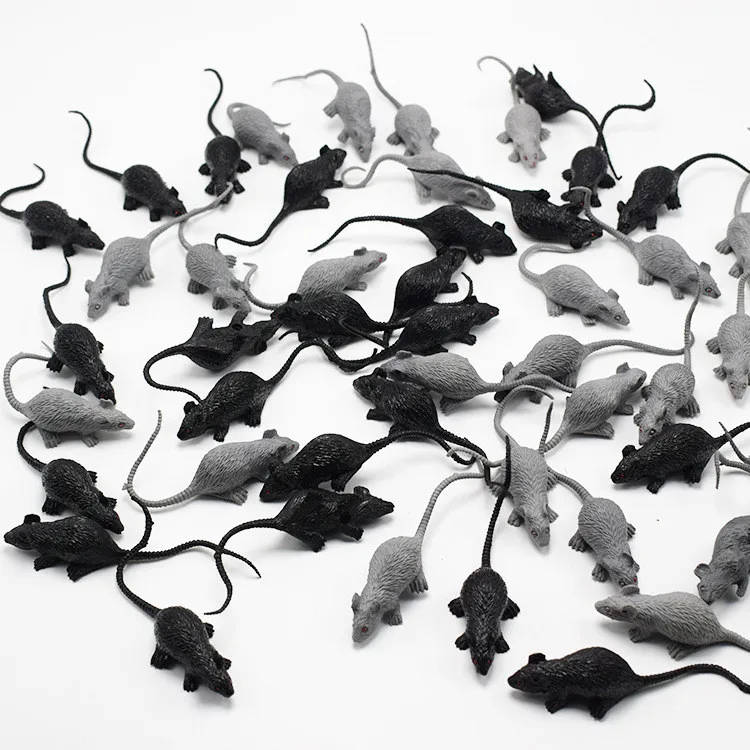 New novelty soft 3Dmodel PVC Plastic Animal Toy Mouse Capsule Toy For Halloween Tricky