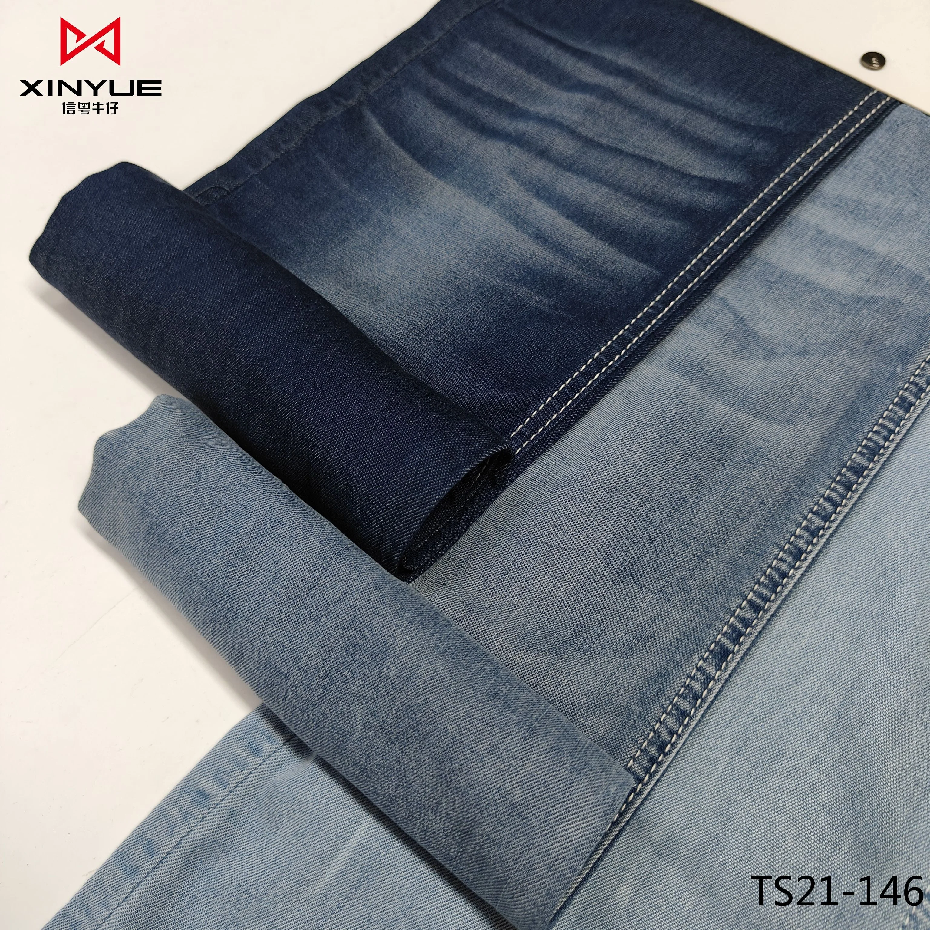 Fabric Elastane Denim Cotton Polyester High Quality Durable Denim for Crocs Tricot Woven Custom Denim Fabric Printing YARN DYED