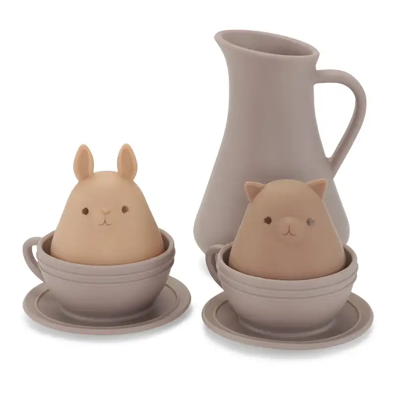 Силиконовые чайные чашки набор игрушек для ванны силиконовые Игрушки чайных чашек Детские Набор