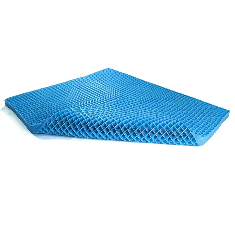 New Fashion Comfortable No Pressure Grid Shape Gel Tpe Topper Full Size High Quality Mattress