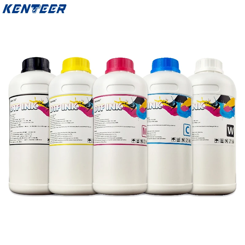 High Fluidity dtf ink 5 litres DTF Ink for Textile Printing 5 Color CMYK and White Sublimation Heat Transfer DTF Ink