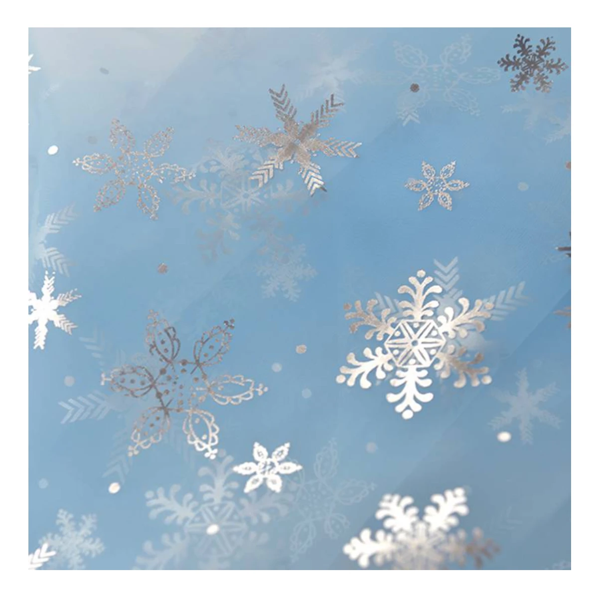 Snowflakes organza fabric for elsa costume Frozen theme Christmas Fabric glitter tulle fabric