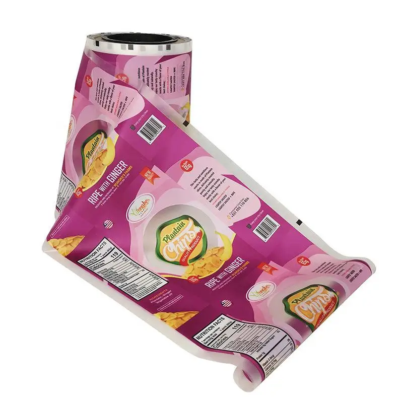 HANLIN__Customized snacks, biscuits, potato chips  sachet film  plastic  packaging sealing film roll