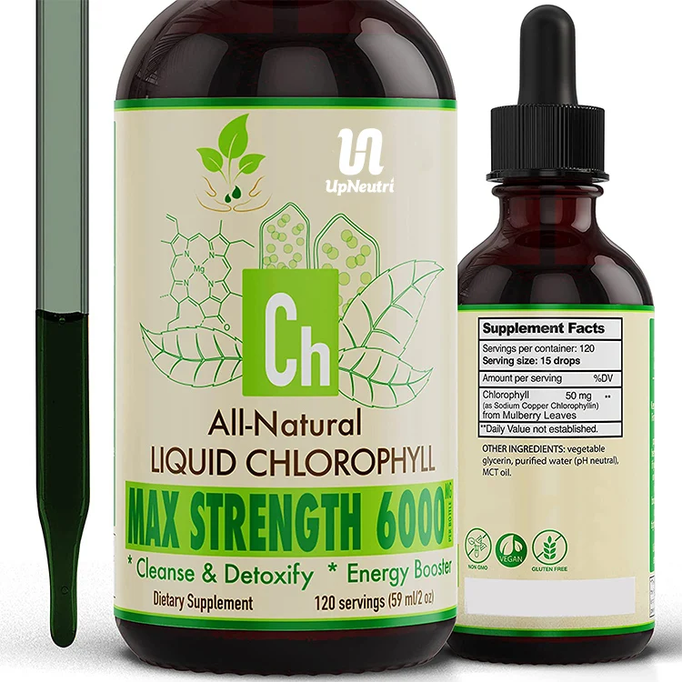 Wholesale hot popular natural flavor stable gluten free liquid chlorophyll drops natural deodorant