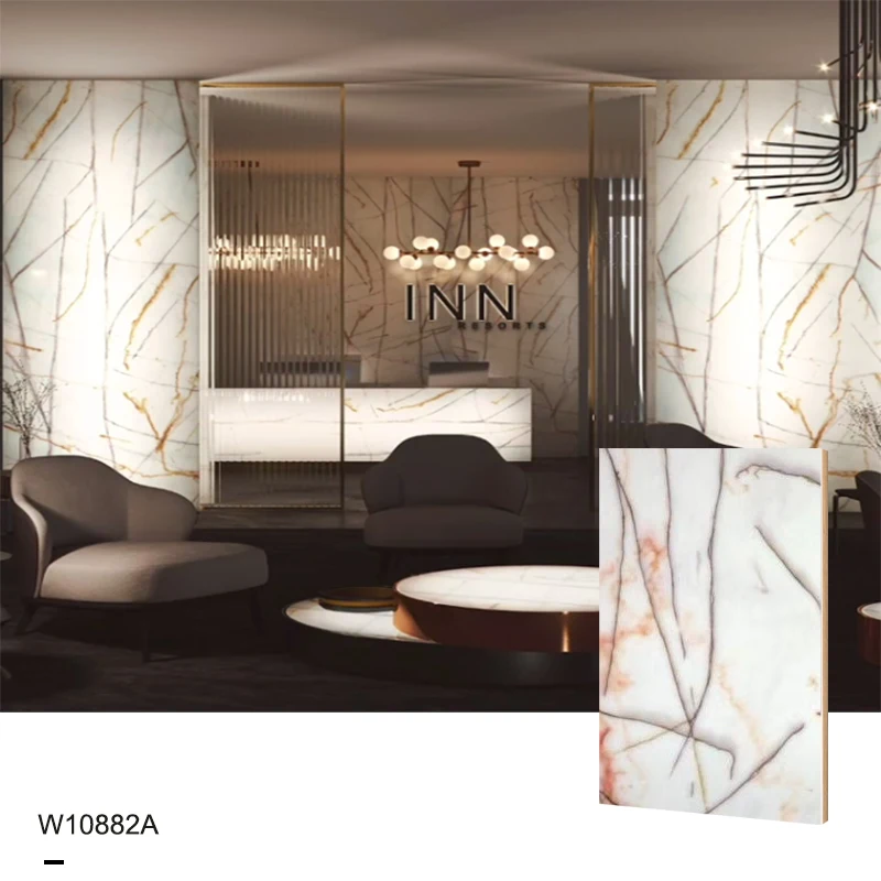 Natural translucent onyx stone slab reasonable price translucent flexible stone veneer