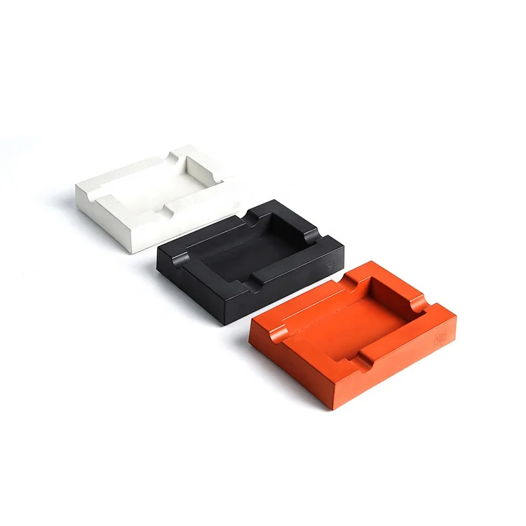 Wholesale unique original multi-color super large space can be customized rectangular home hotel cigar concrete ashtray