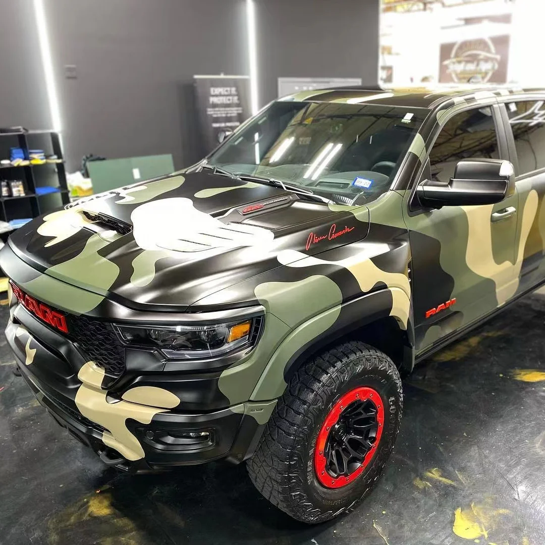 Custom Camouflage design car wrap decorative vinyl self-adhesive decorative decal color change vinyl film