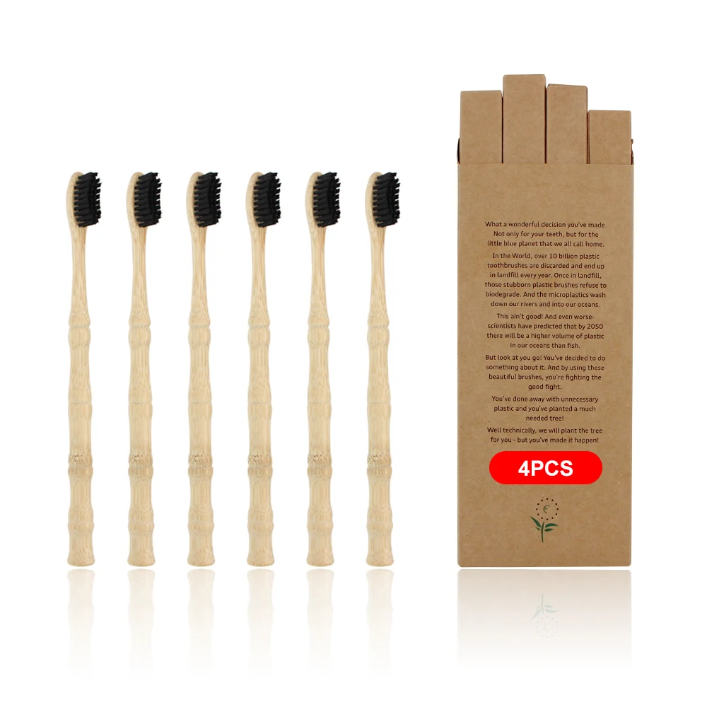 Disposable Amenities Dental Kit Bamboo Dental Kit Individually Full Wrapped Ultra-fine Ultra Bamboo Toothbrush