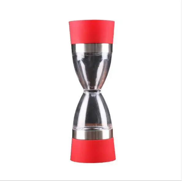 Amazon Hot-selling 2 In 1 Ceramic Core Kitchen Double Head Pepper Mills High Quality 2 in 1 Manual Salt Pepper Mill Grinder